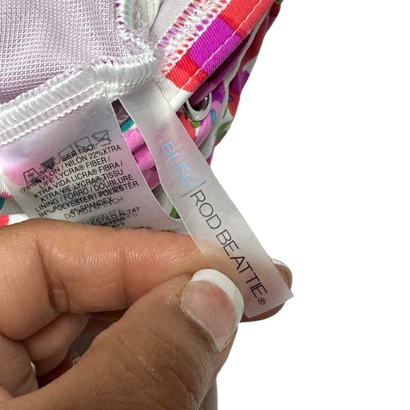 Bleu Rod Beattie Floral One Piece Swimsuit Size 6 - Picture 10 of 11